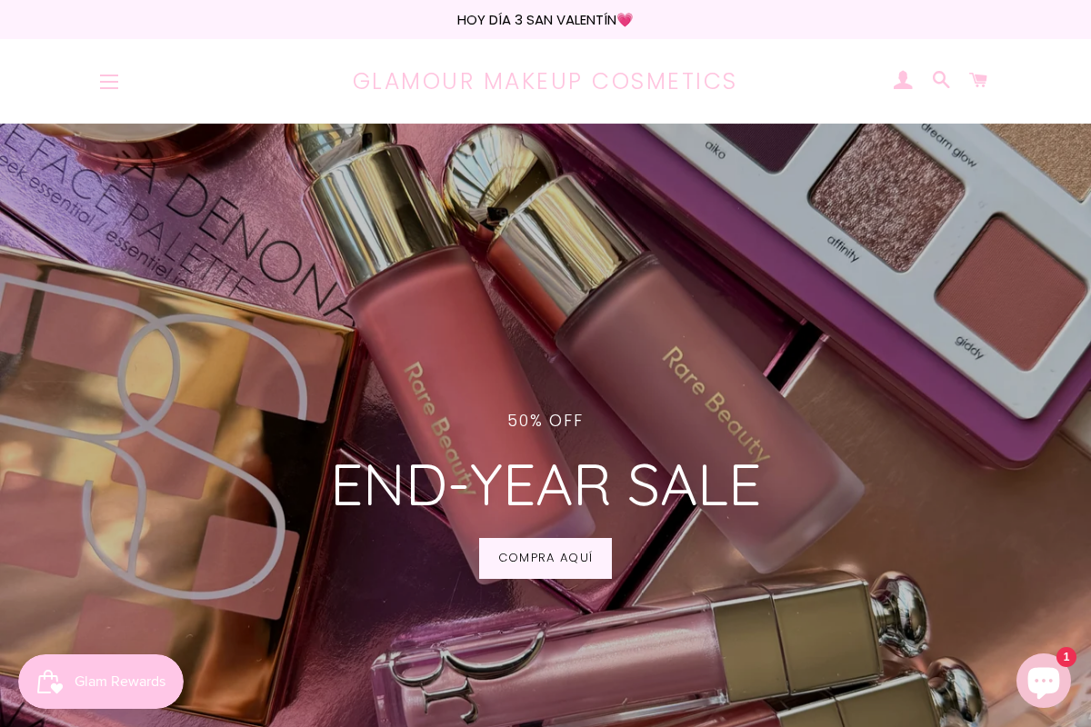 Glamour Makeup Cosmetics homepage screenshot