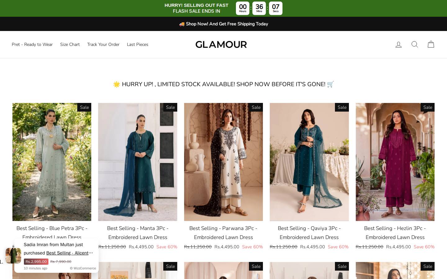 glamourpret.com homepage screenshot