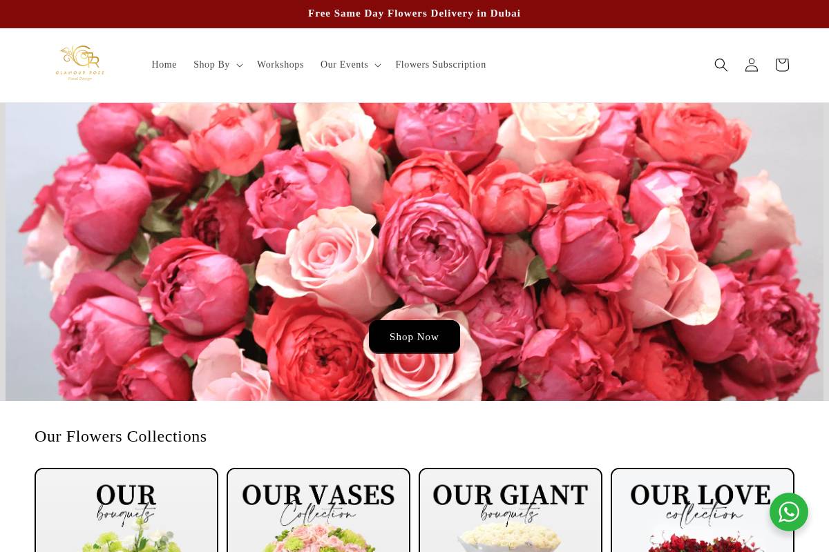 Glamour Rose homepage screenshot
