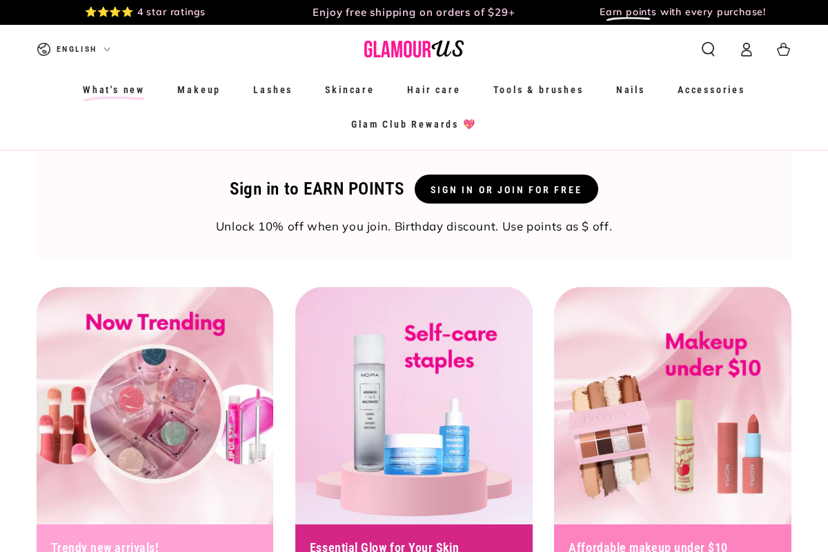 Glamour Us homepage screenshot