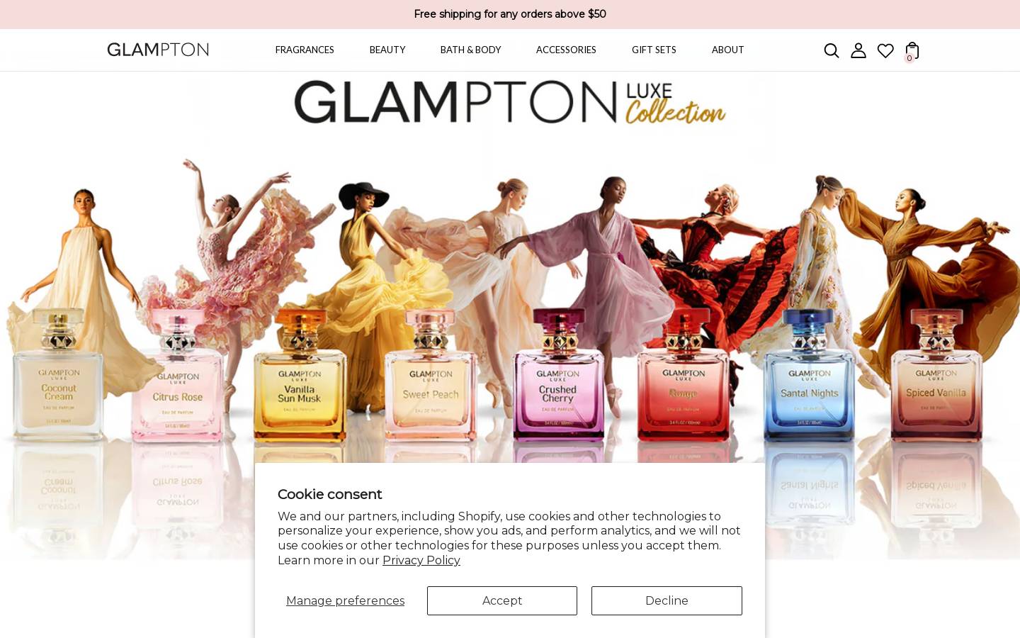 glampton.com homepage screenshot