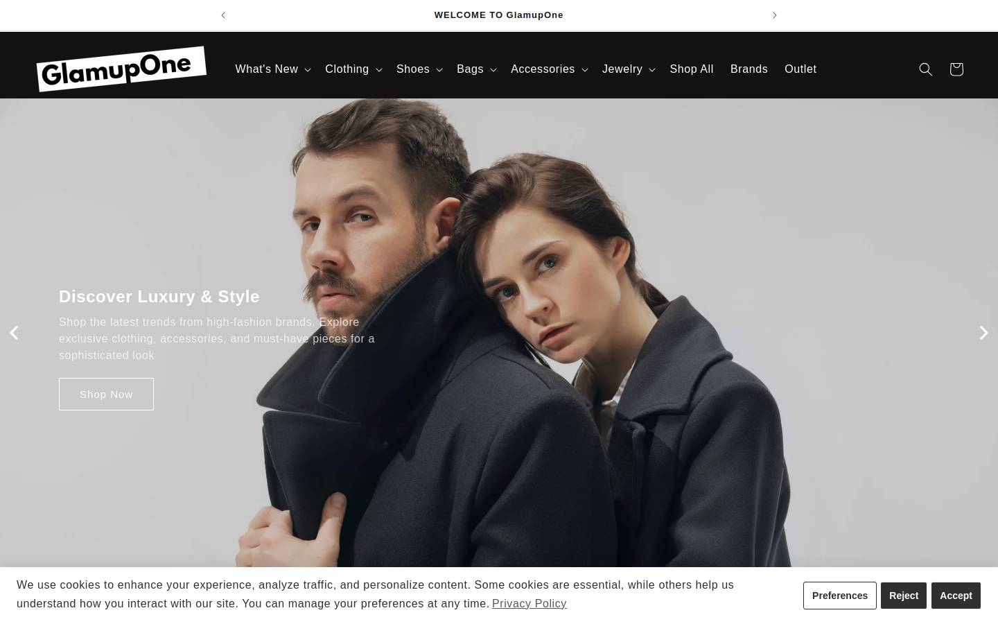 glamup.ch homepage screenshot