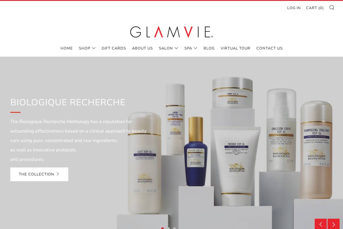 glamvie.com homepage screenshot