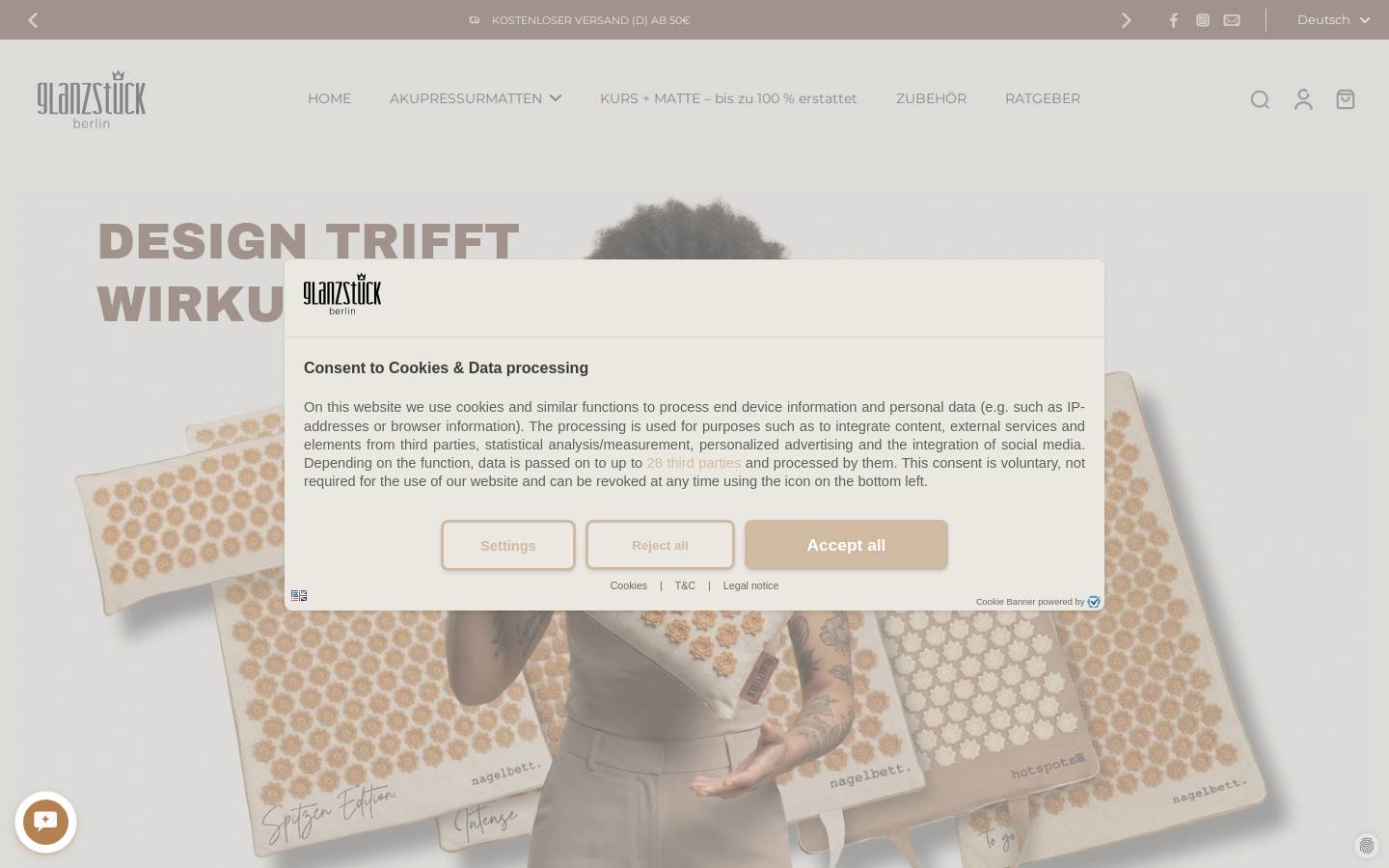 glanzstueck-berlin.de homepage screenshot