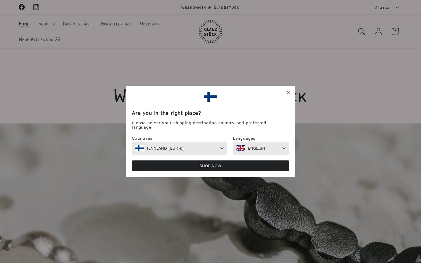 glanzstueck.at homepage screenshot