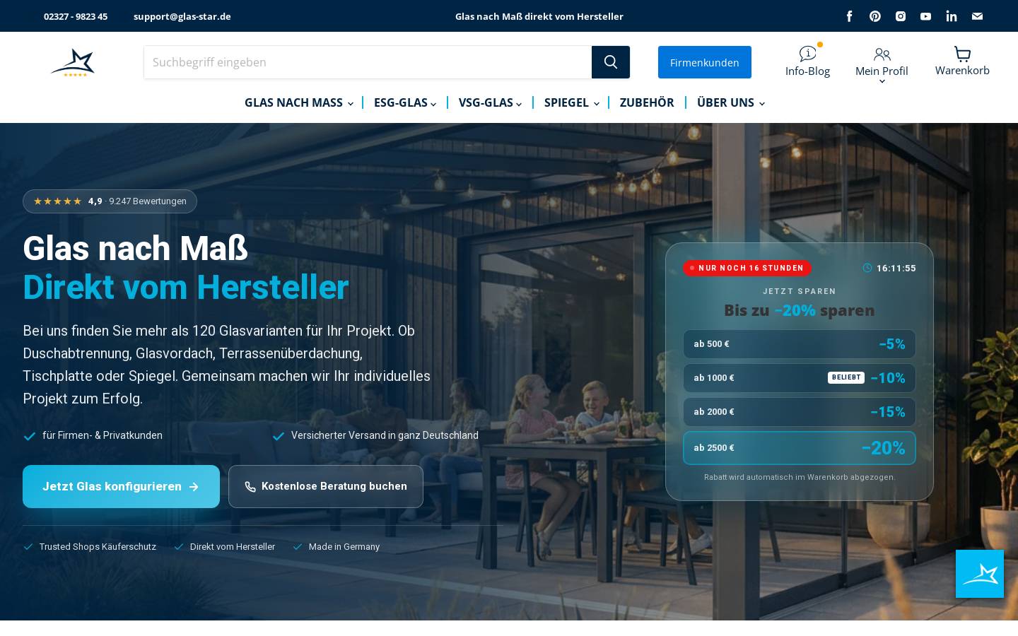 glas-star.nl homepage screenshot
