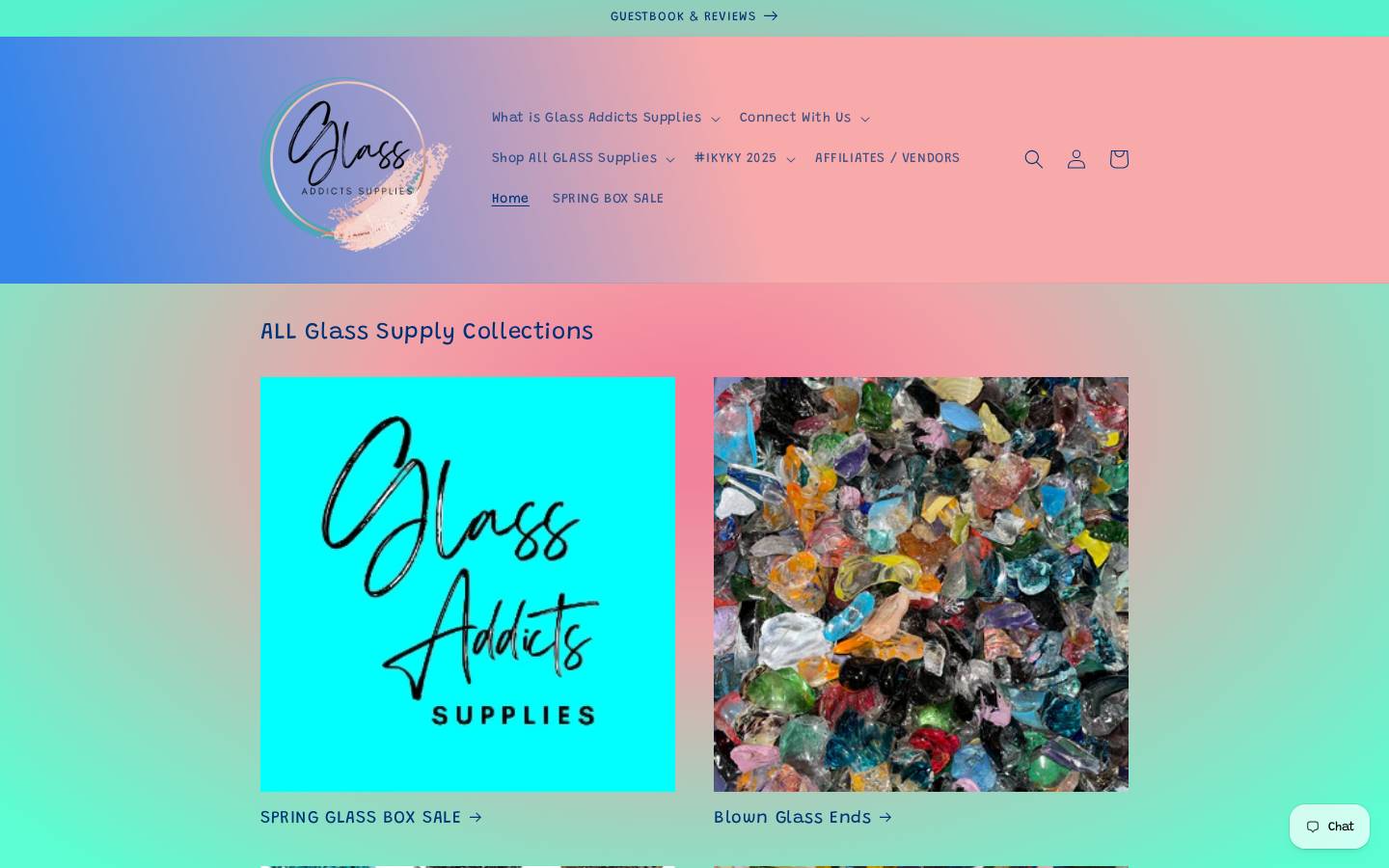 glassaddictssupplies.com homepage screenshot
