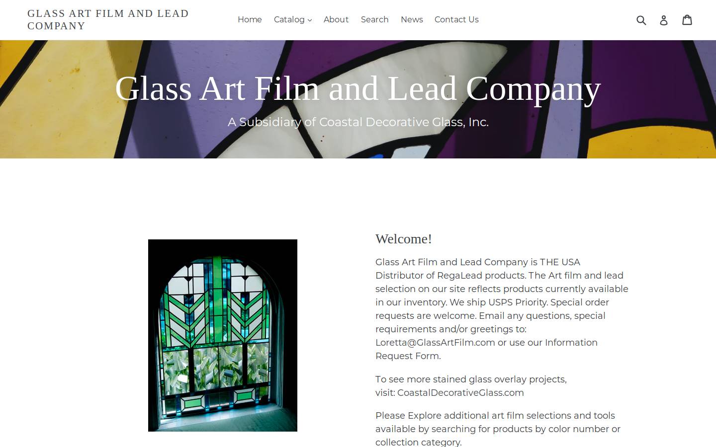 glassartfilm.com homepage screenshot