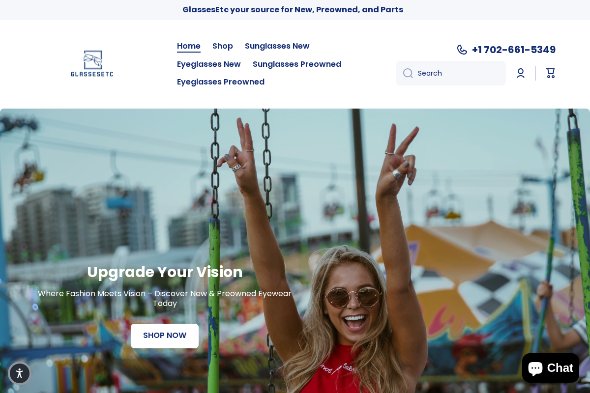 GlassesEtc.com homepage screenshot