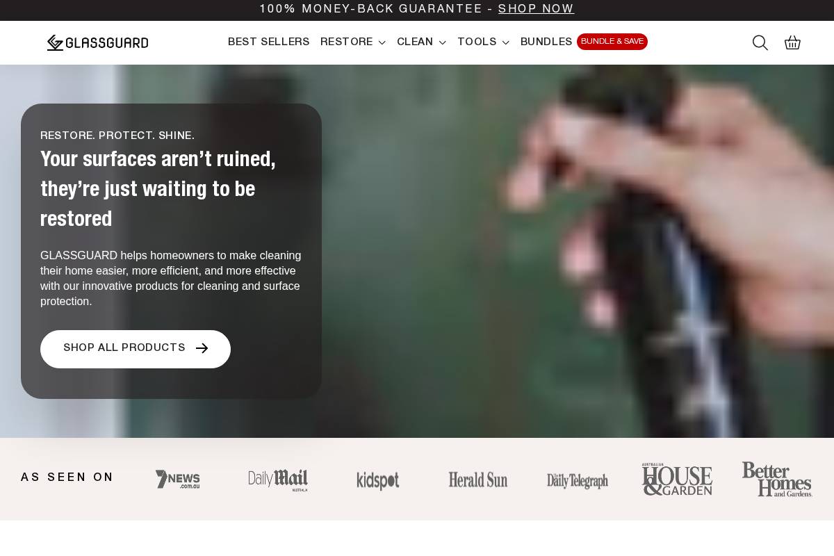 glassguard.com.au homepage screenshot