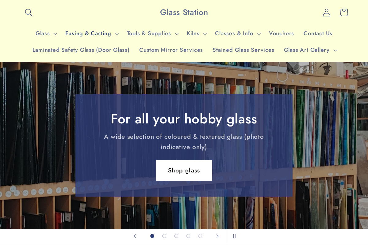 Glass Station homepage screenshot