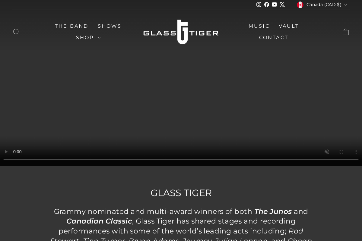 glasstiger.ca homepage screenshot