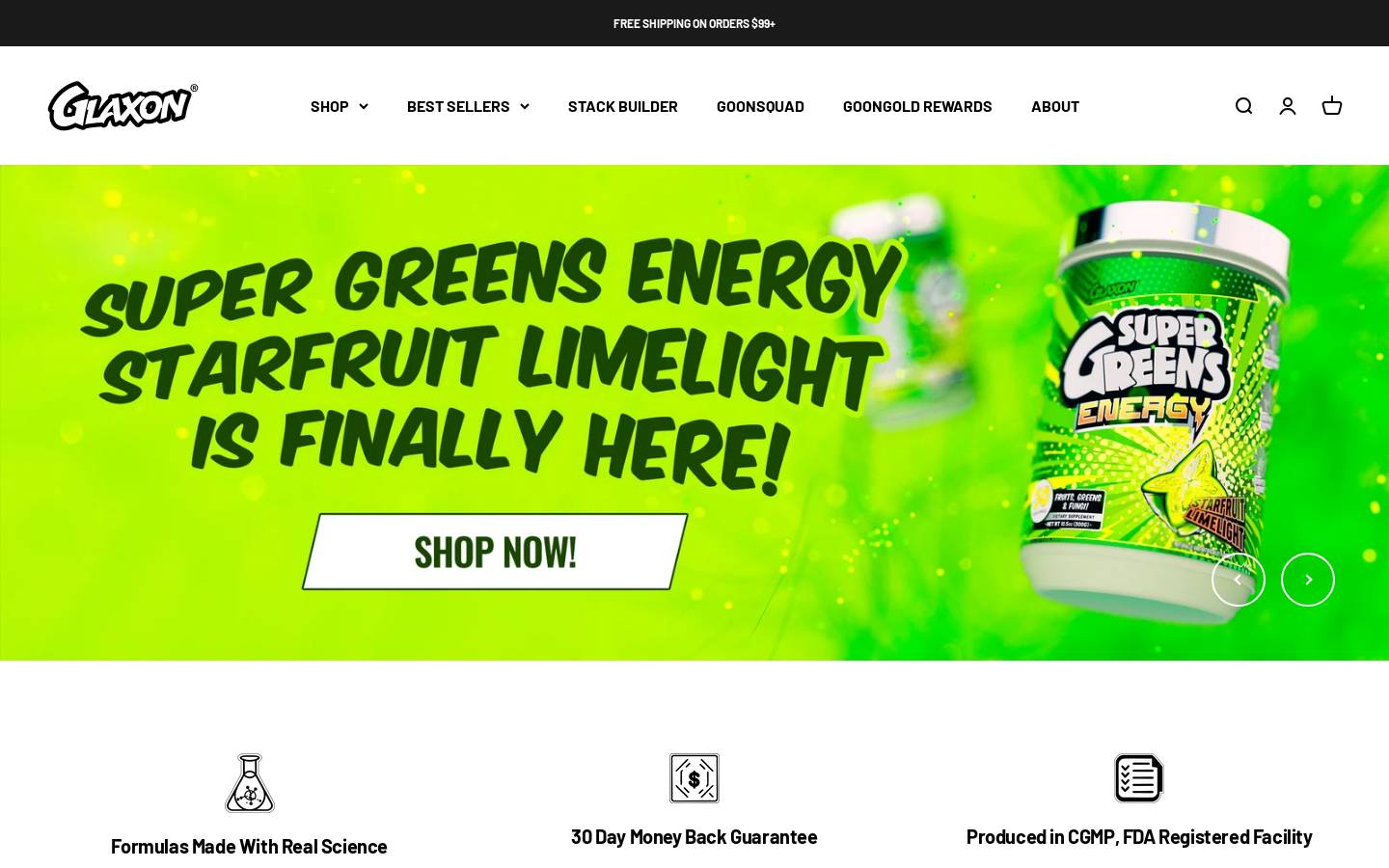 Glaxon homepage screenshot