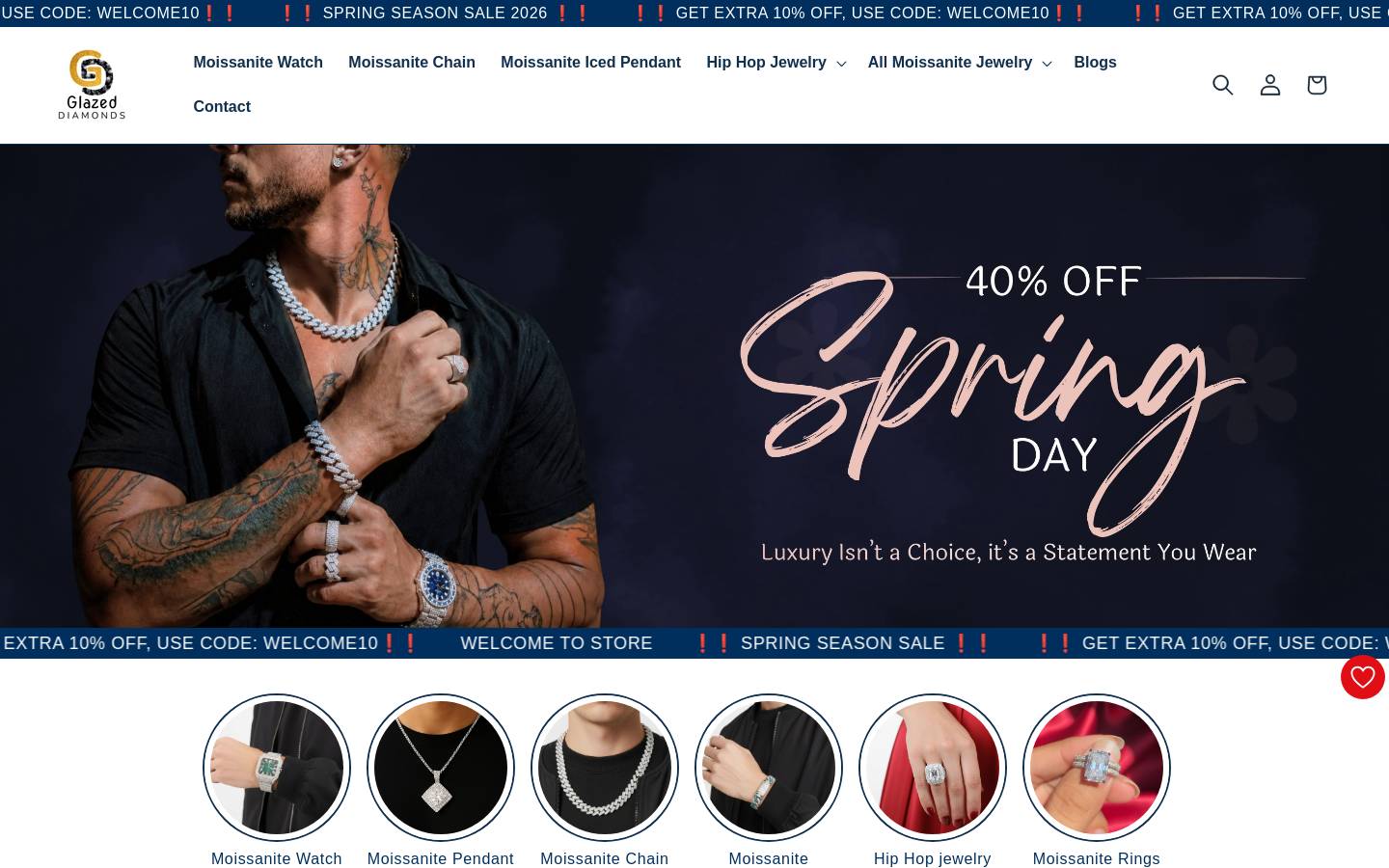 glazeddiamonds.com homepage screenshot