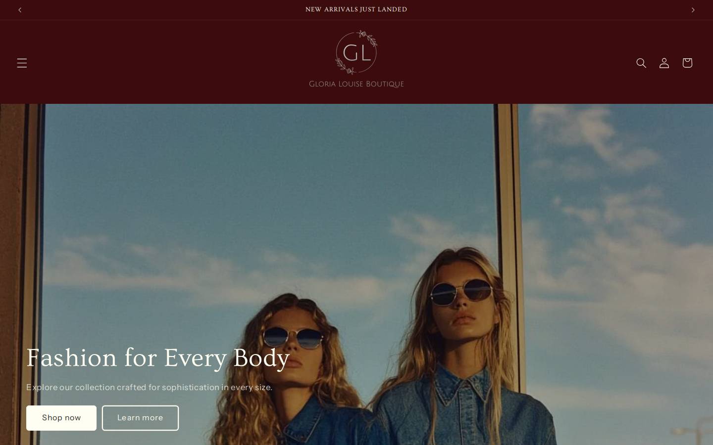 glboutiq.com homepage screenshot