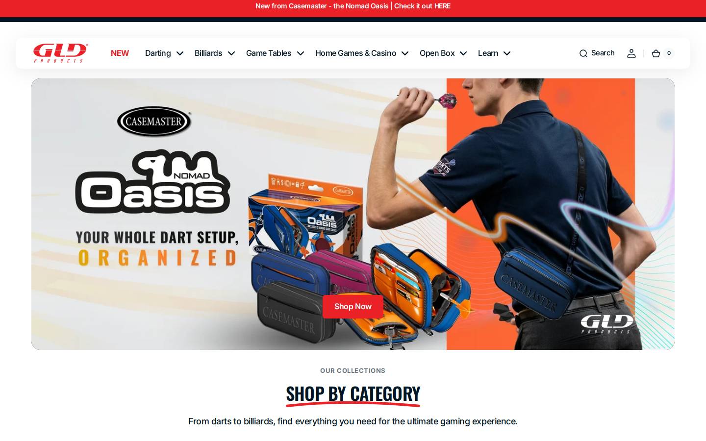 gldproducts.com homepage screenshot