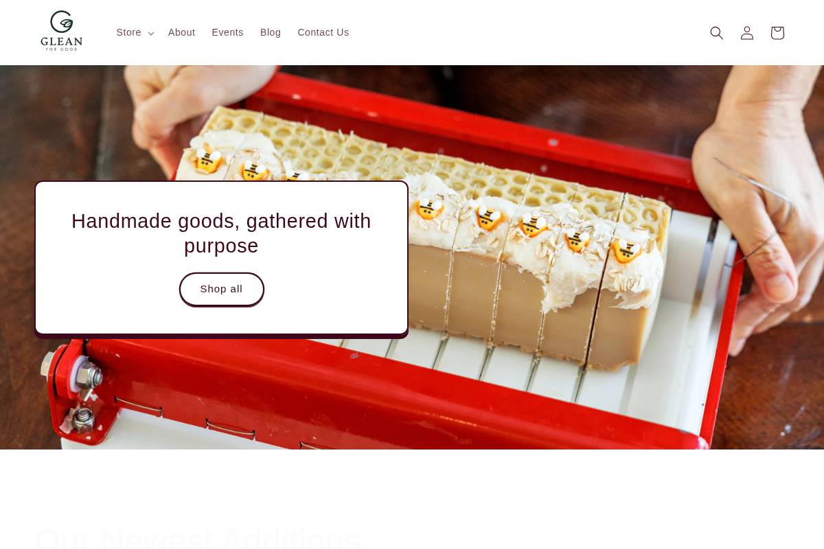 gleanforgood.net homepage screenshot