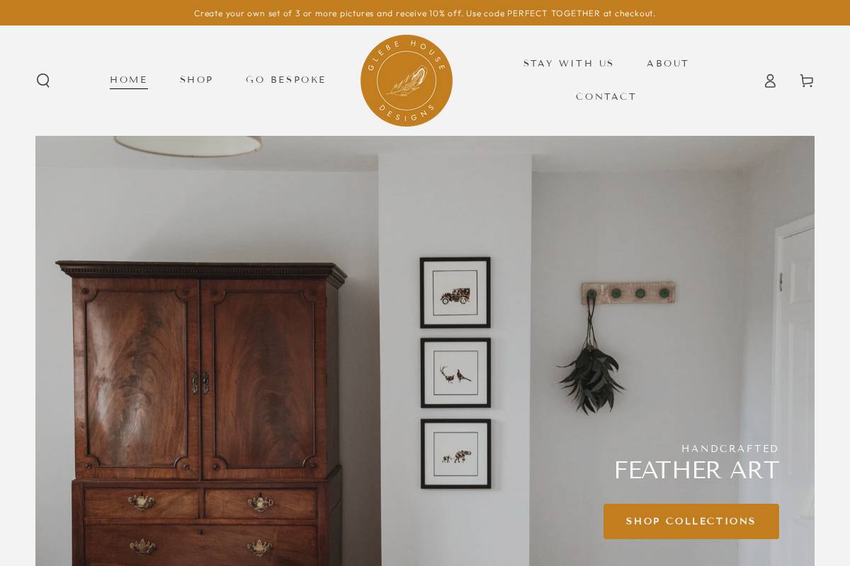 glebehousedesigns.co.uk homepage screenshot