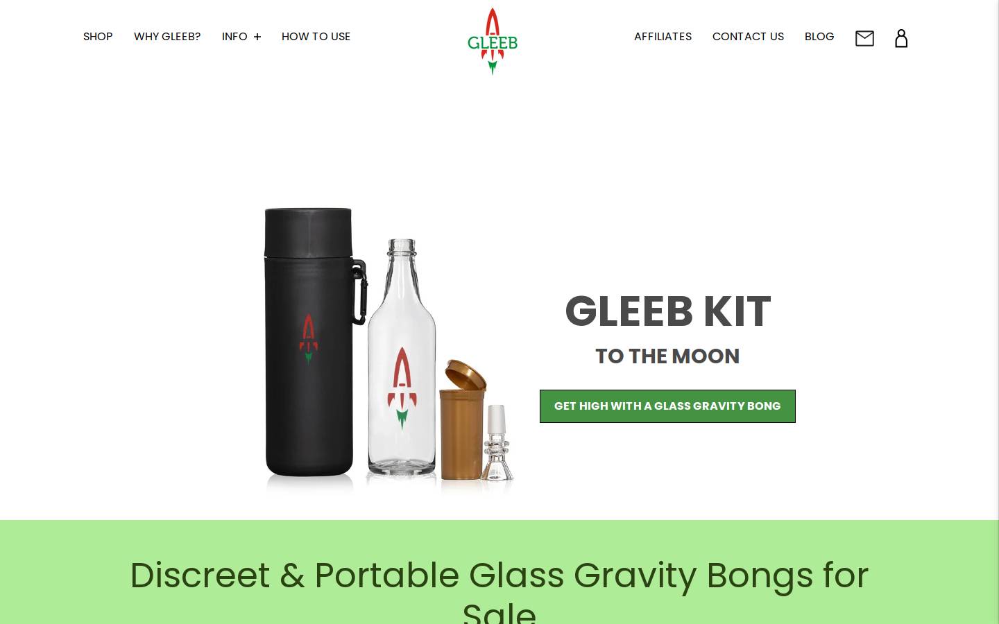 gleebtm.com homepage screenshot