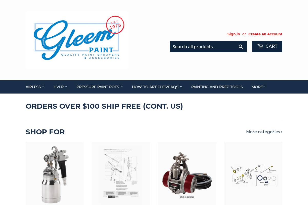 gleempaint.com homepage screenshot
