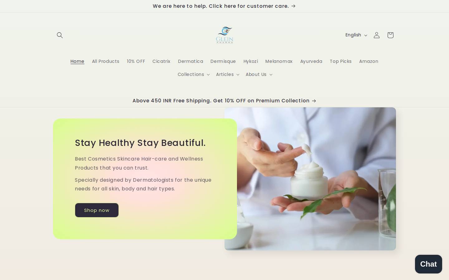 gleinmed.com homepage screenshot