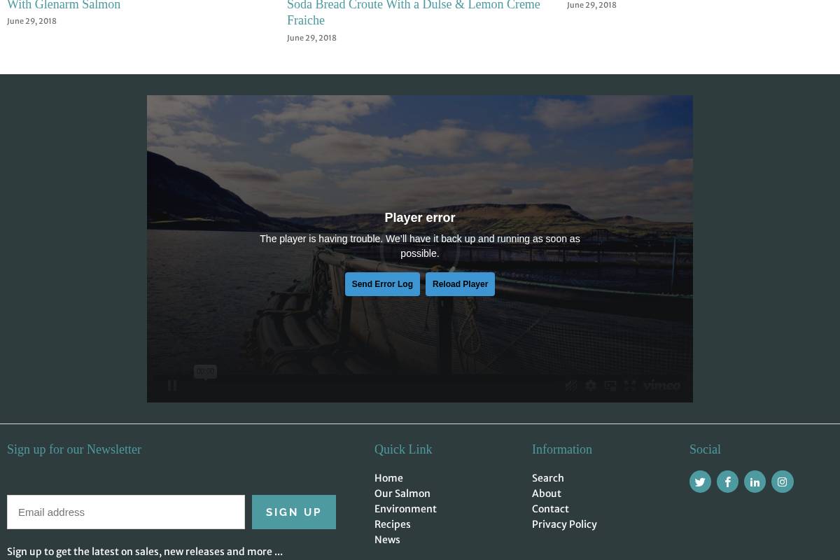Glenarmorganicsalmon homepage screenshot