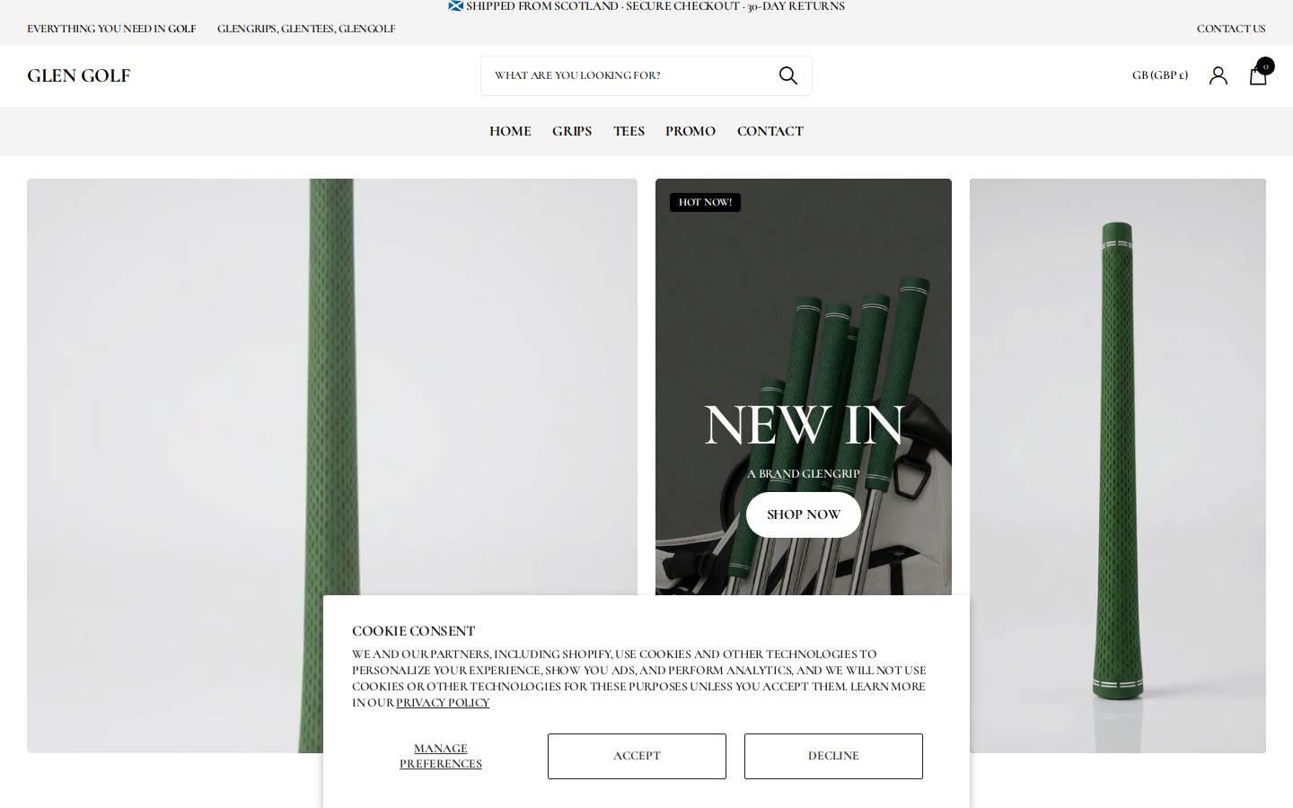 glengolf.com homepage screenshot