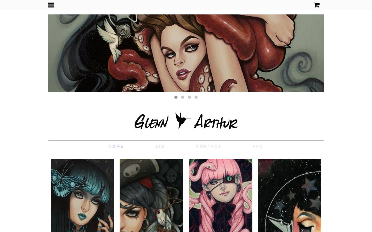 glennarthurart.com homepage screenshot