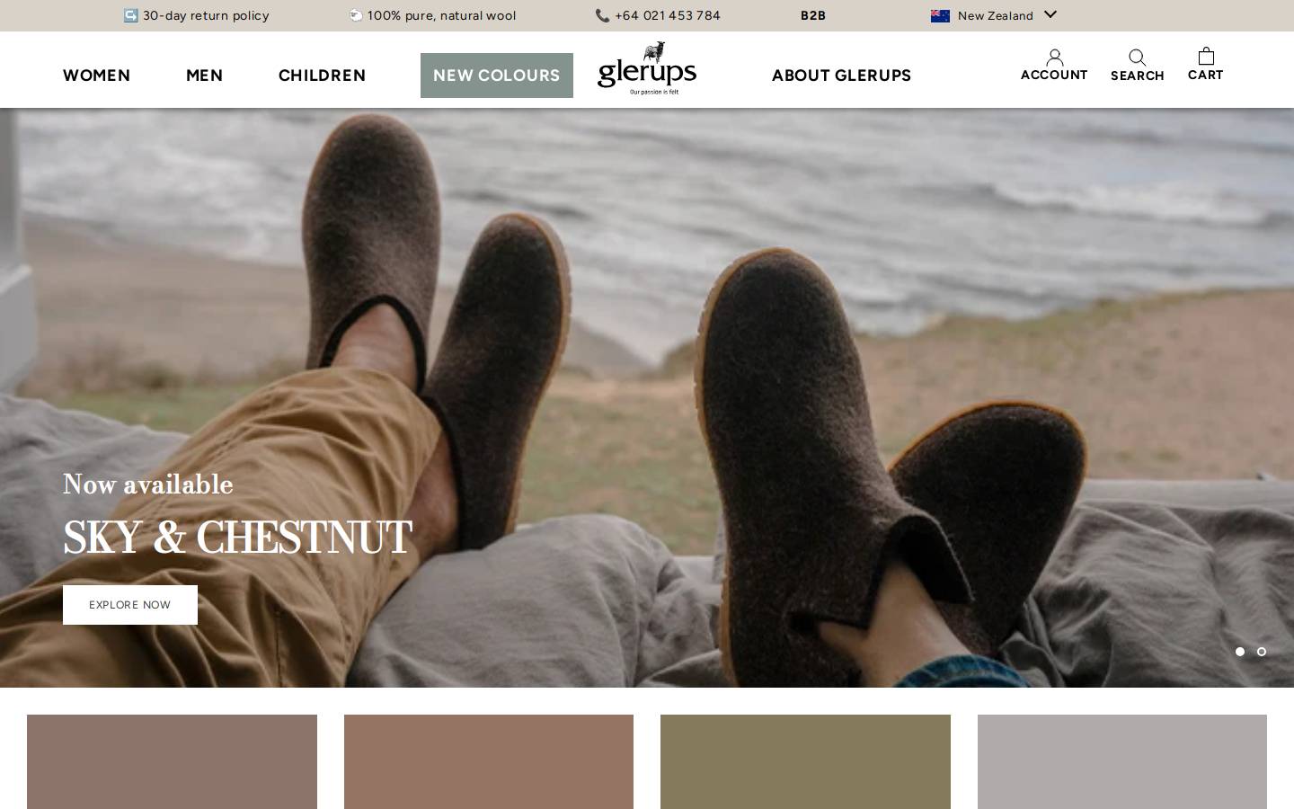 glerups.co.nz homepage screenshot