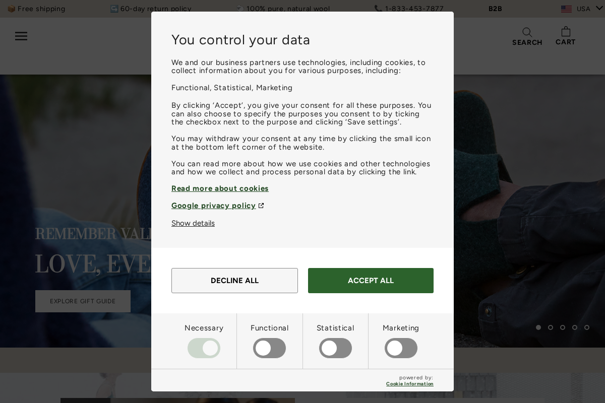 glerups.com homepage screenshot