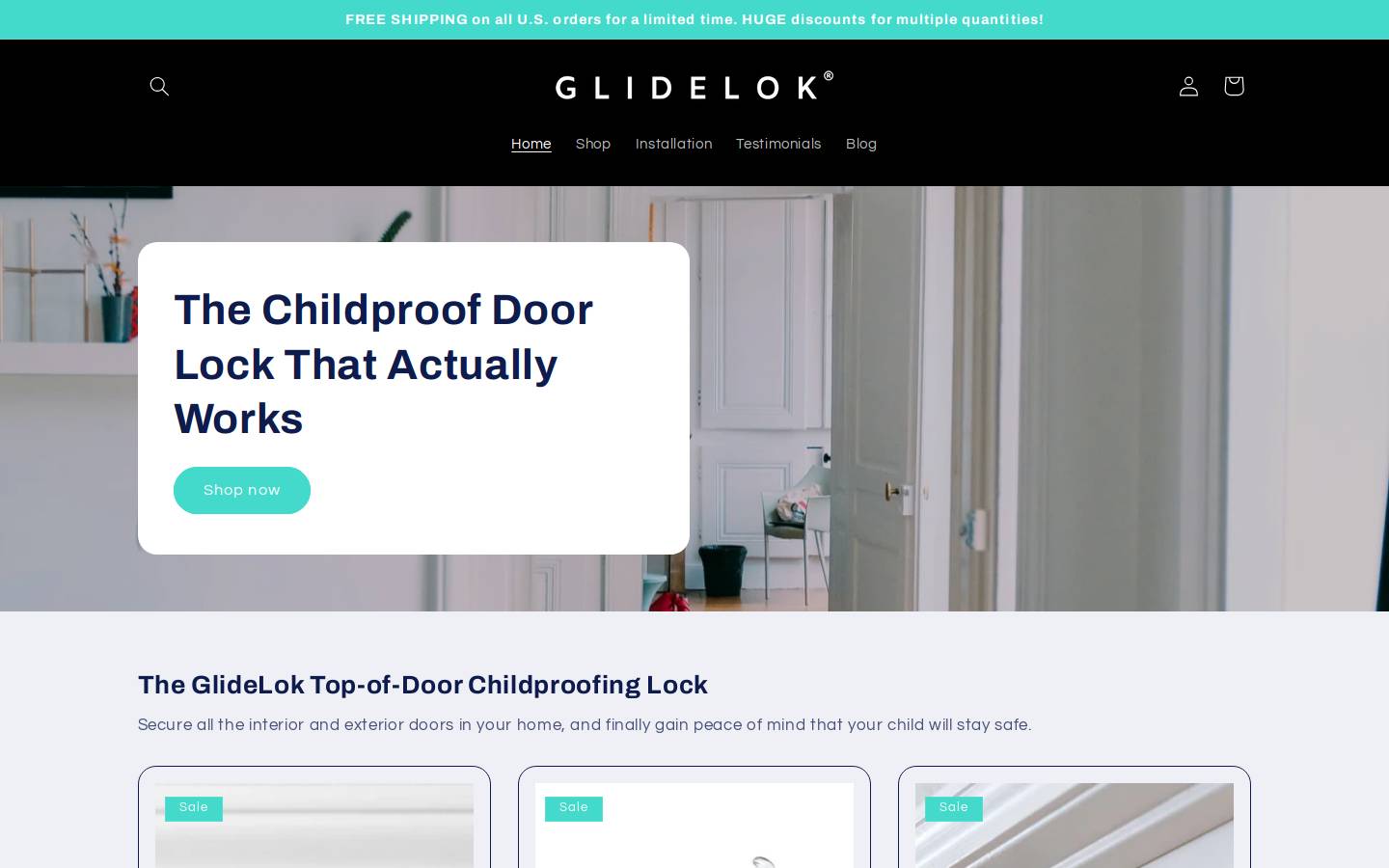 glidelok.com homepage screenshot