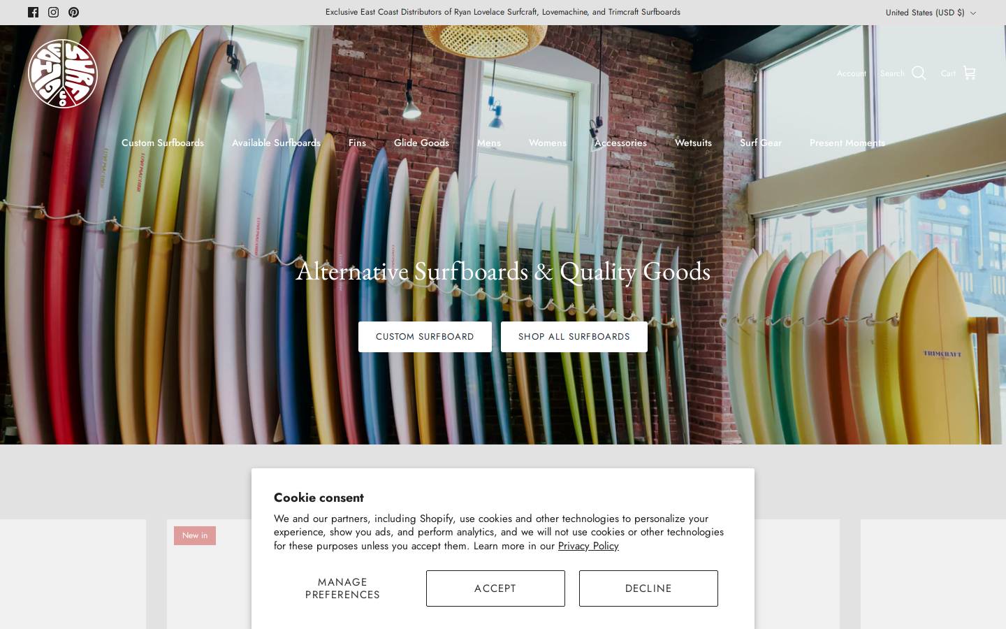glidesurfco.com homepage screenshot