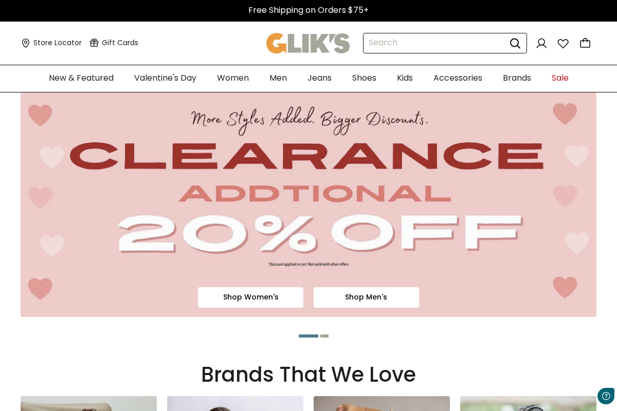 Glik's homepage screenshot