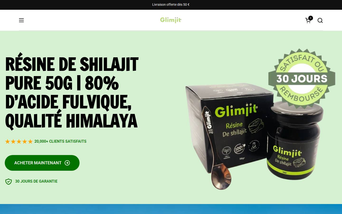 Glimjit homepage screenshot