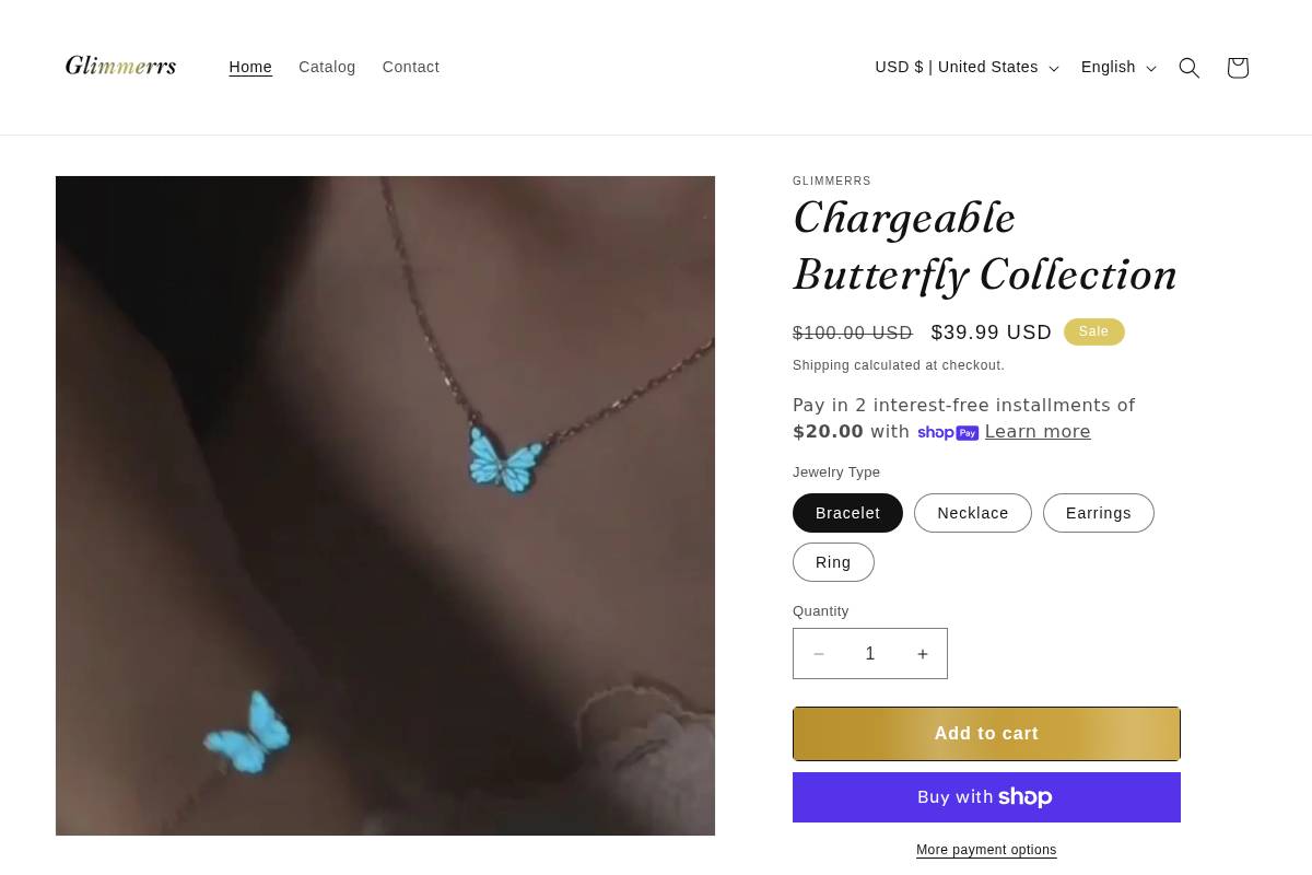 glimmerrs.com homepage screenshot