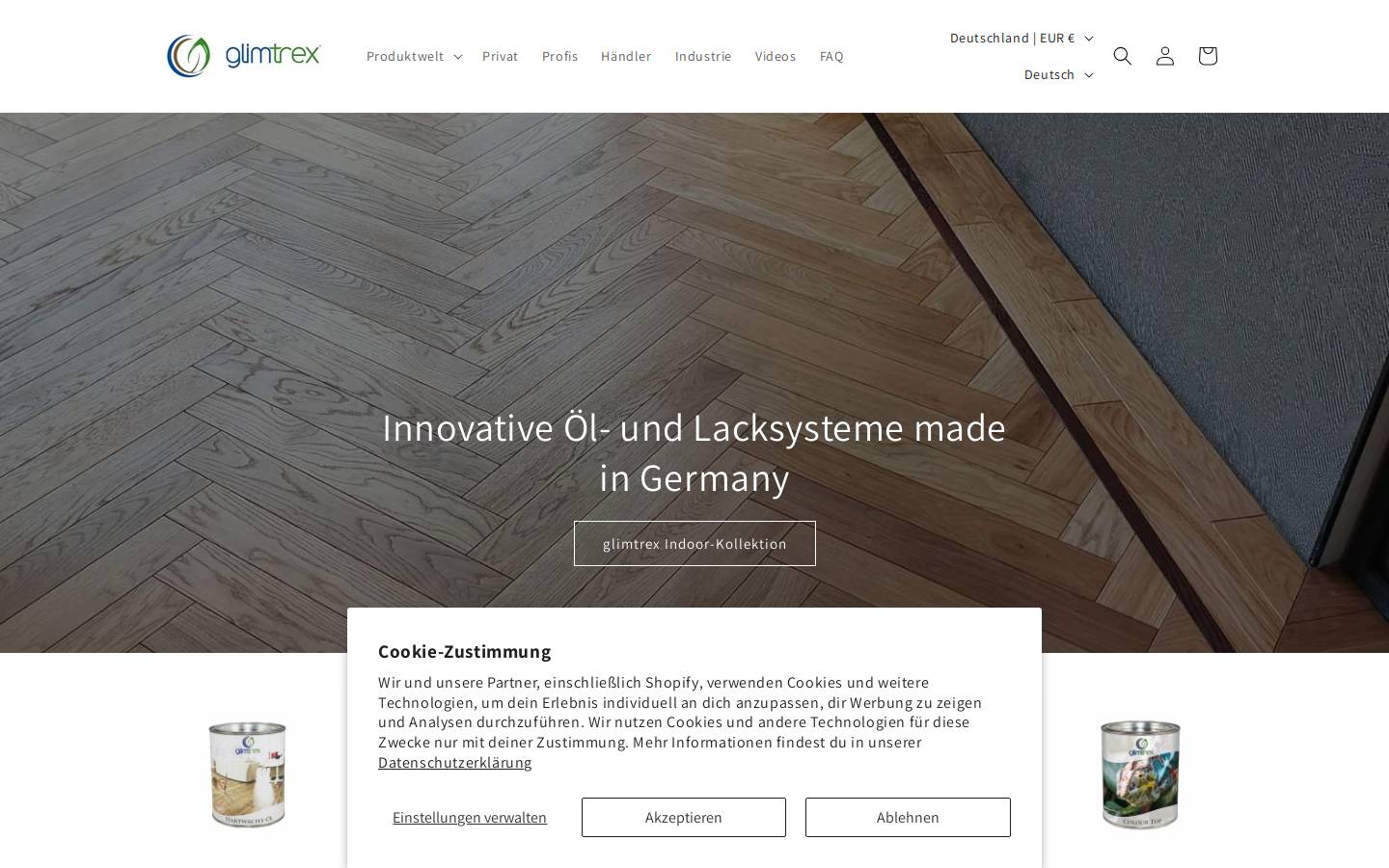 glimtrex.de homepage screenshot