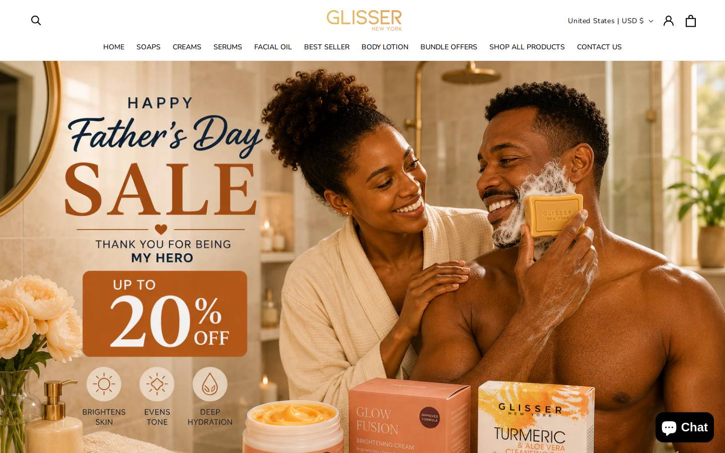 glisserbeauty.com homepage screenshot