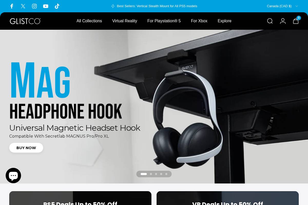 Glistco homepage screenshot