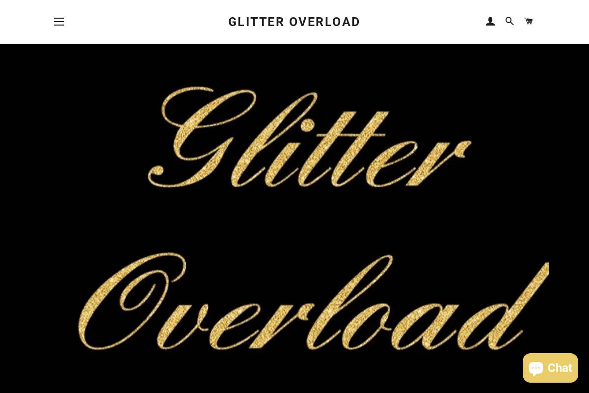 glitteroverload.com homepage screenshot