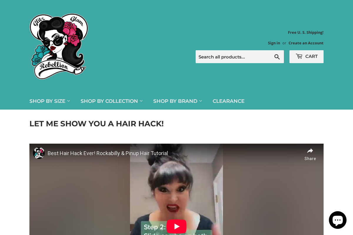 Glitzglamandrebellion homepage screenshot