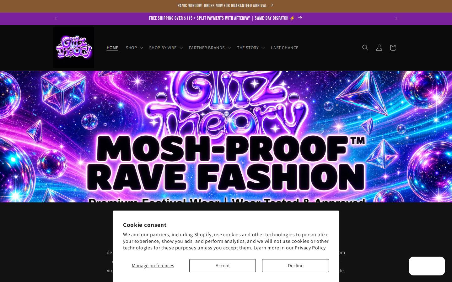glitztheory.com homepage screenshot