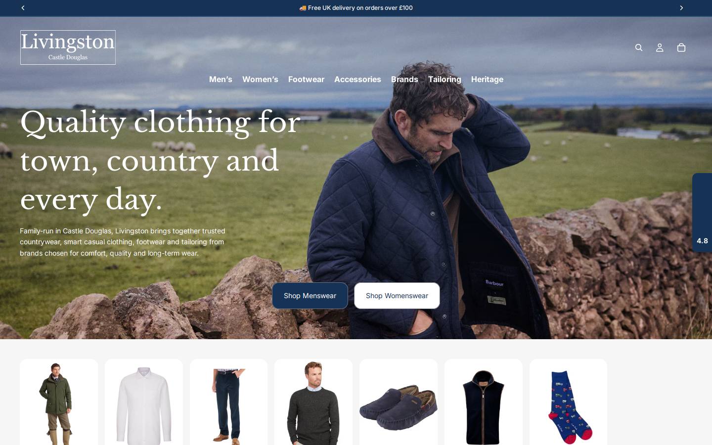 Livingston | Castle Douglas homepage screenshot