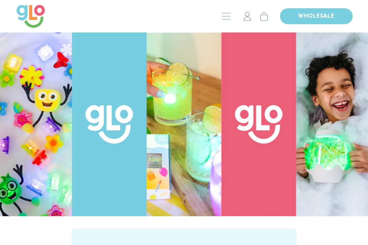 Glo homepage screenshot
