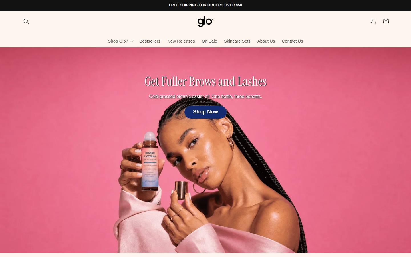 Glo7 homepage screenshot