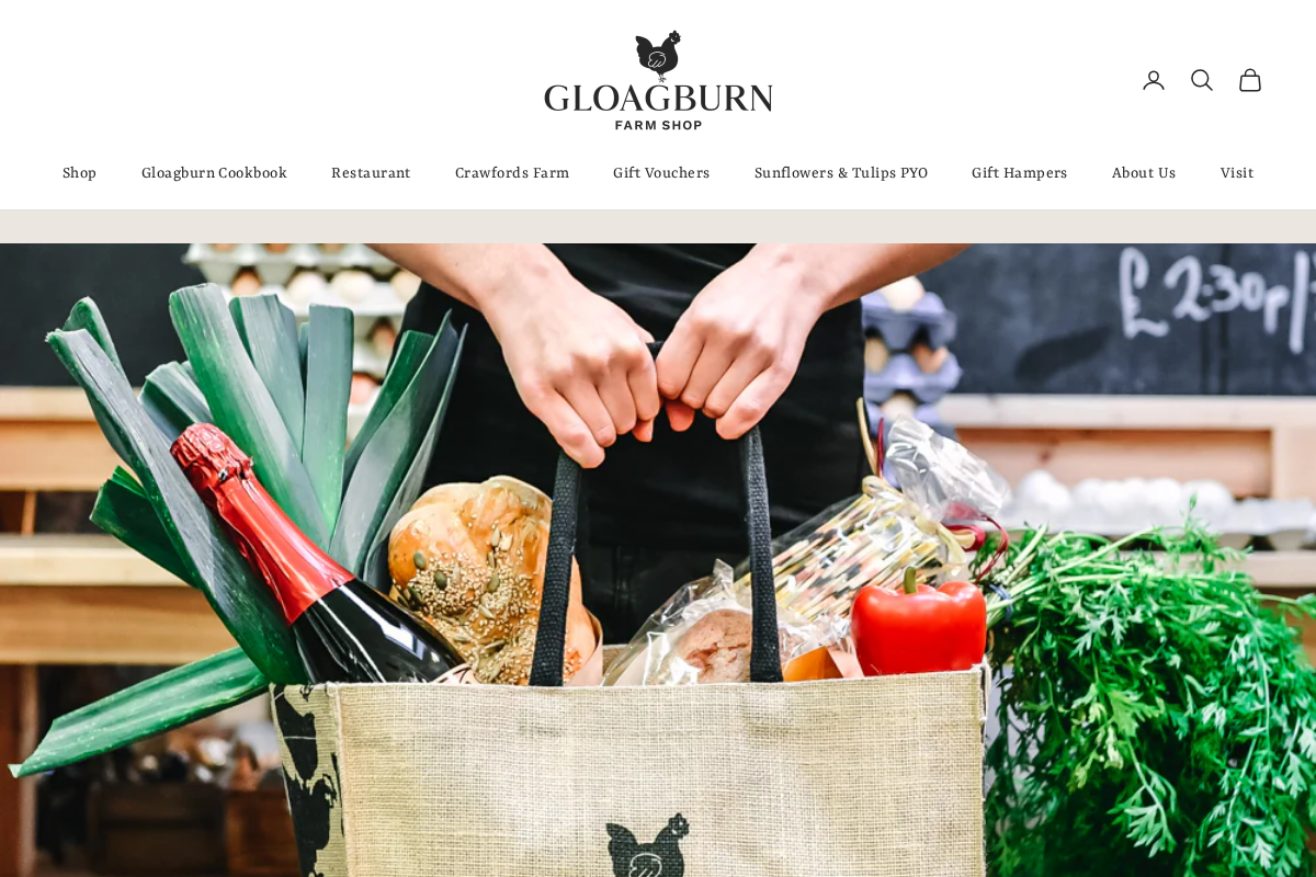 Gloagburn Farm Shop homepage screenshot