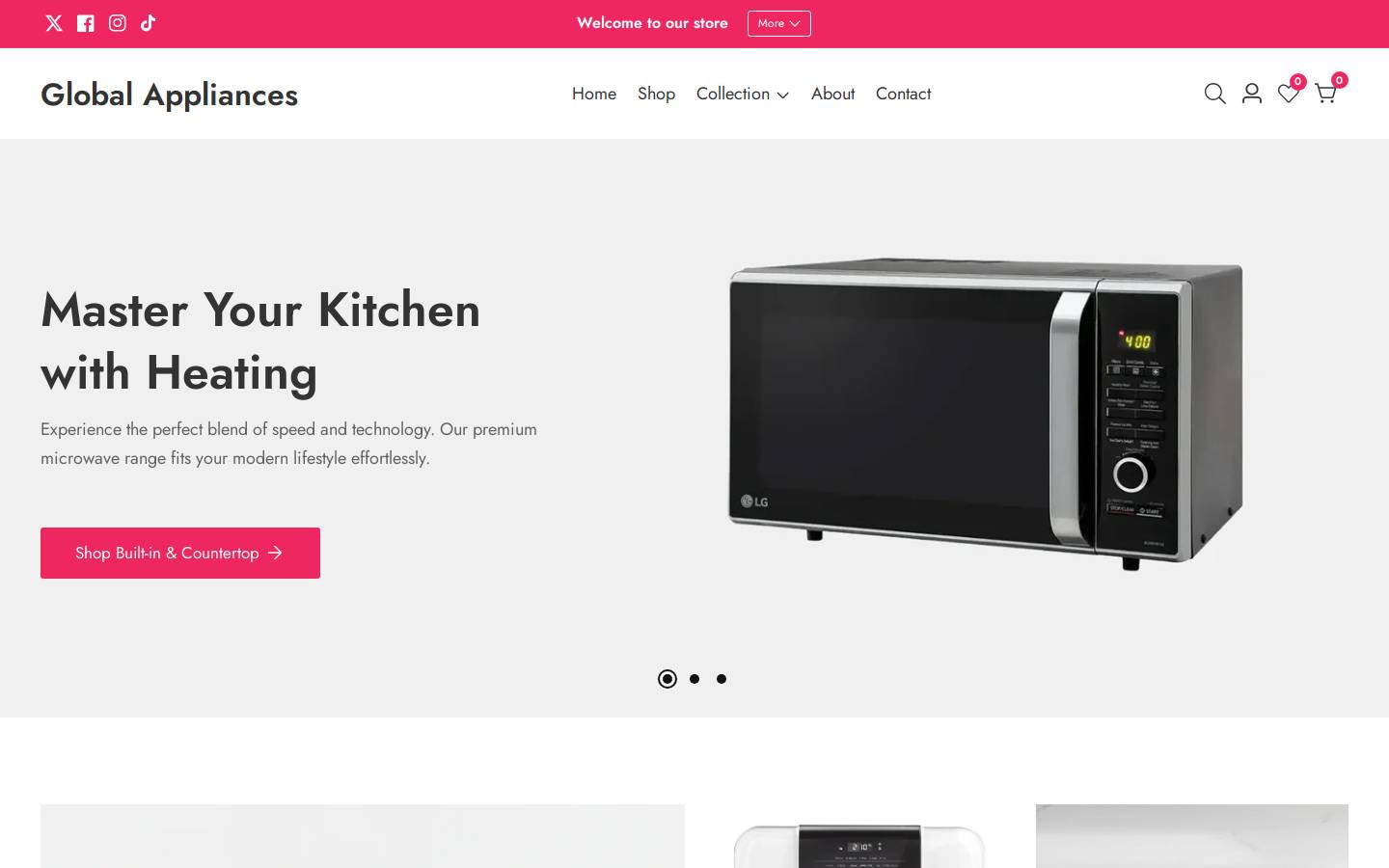 global-appliances.com homepage screenshot