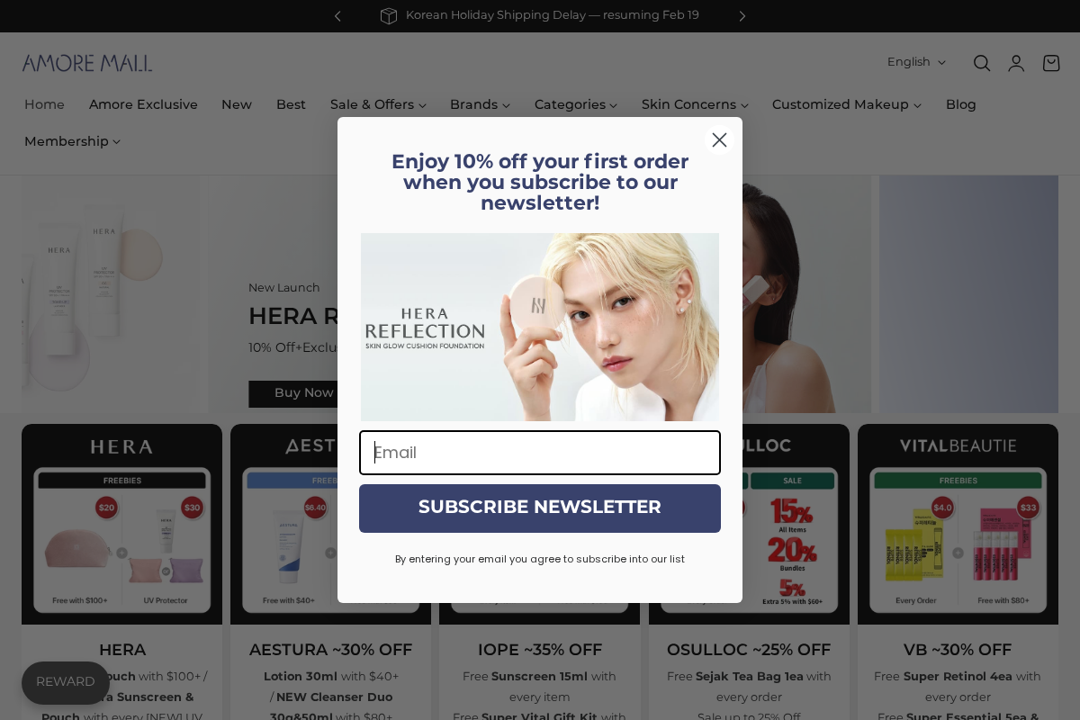 Global Amore Mall homepage screenshot