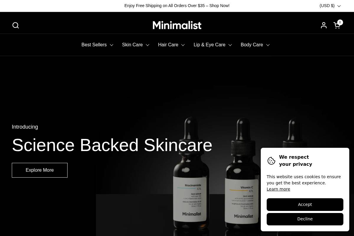 global.beminimalist.co homepage screenshot