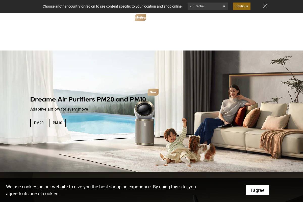 global.dreametech.com homepage screenshot