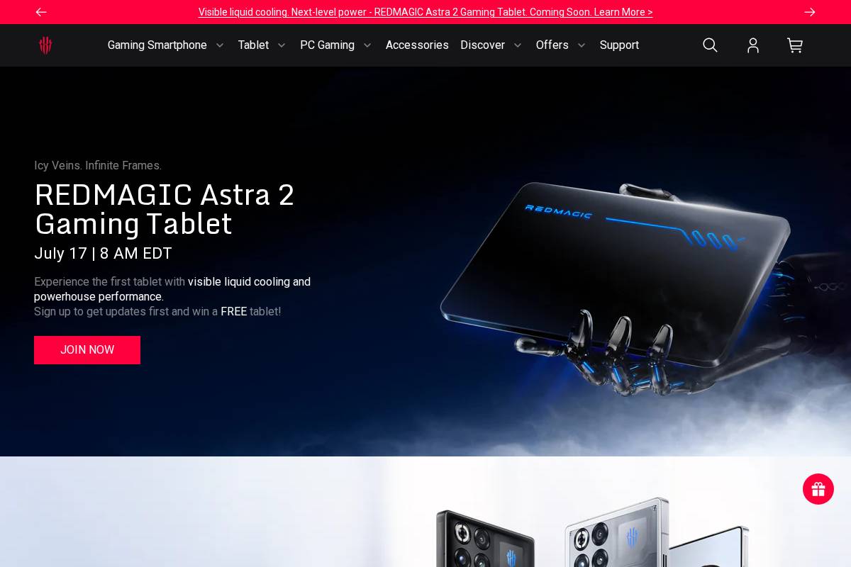 global.redmagic.gg homepage screenshot